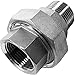 Produktbild GEWINDE FITTING aus EDELSTAHL(V4A) > Verschraubung flach dichtend IG(Rp) x AG(R) mit Dichtung >>> 1/4 bis 3 Zoll WUNSCHGRÖSSE einfach selbst wählen > 1 1/2 Zoll