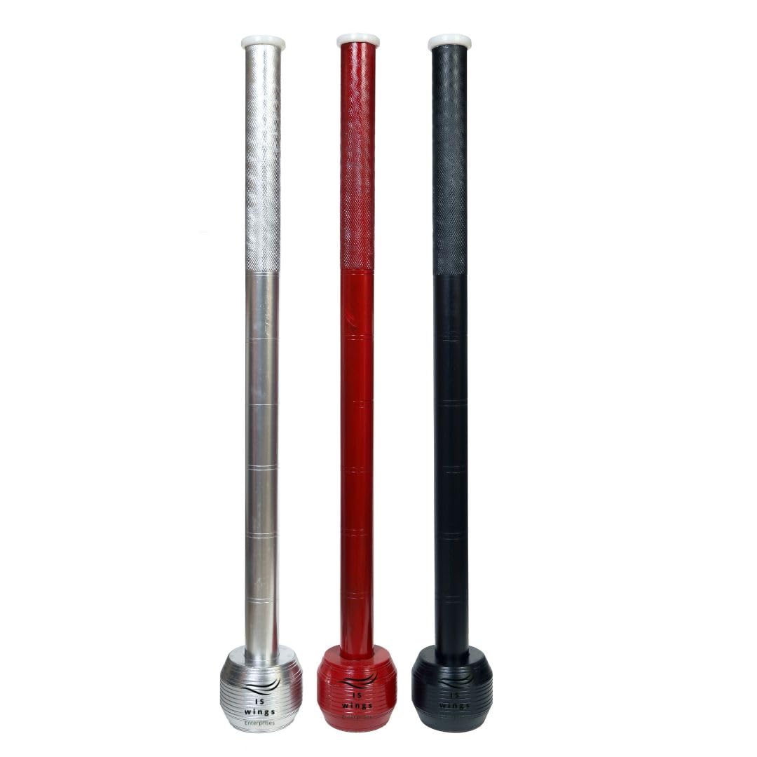 is Wings Sports Multi Colour Iron Mugdar Indian Club/Mugdar/Meel/Clubbel/Karla Katai for Exercise (6, Black)-image-24