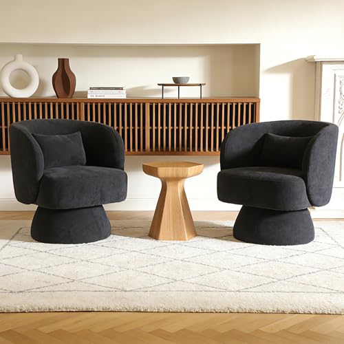 Sillón Giratorio Plegable Negro miniatura 7