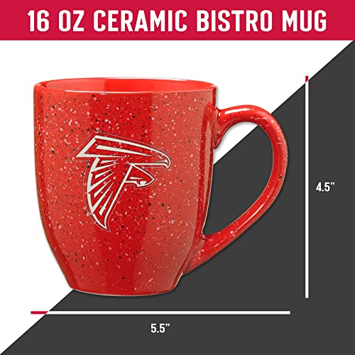Image of Rico Industries NFL Football 16 oz Team Color Laser Engraved Speckled Ceramic Coffee Mug