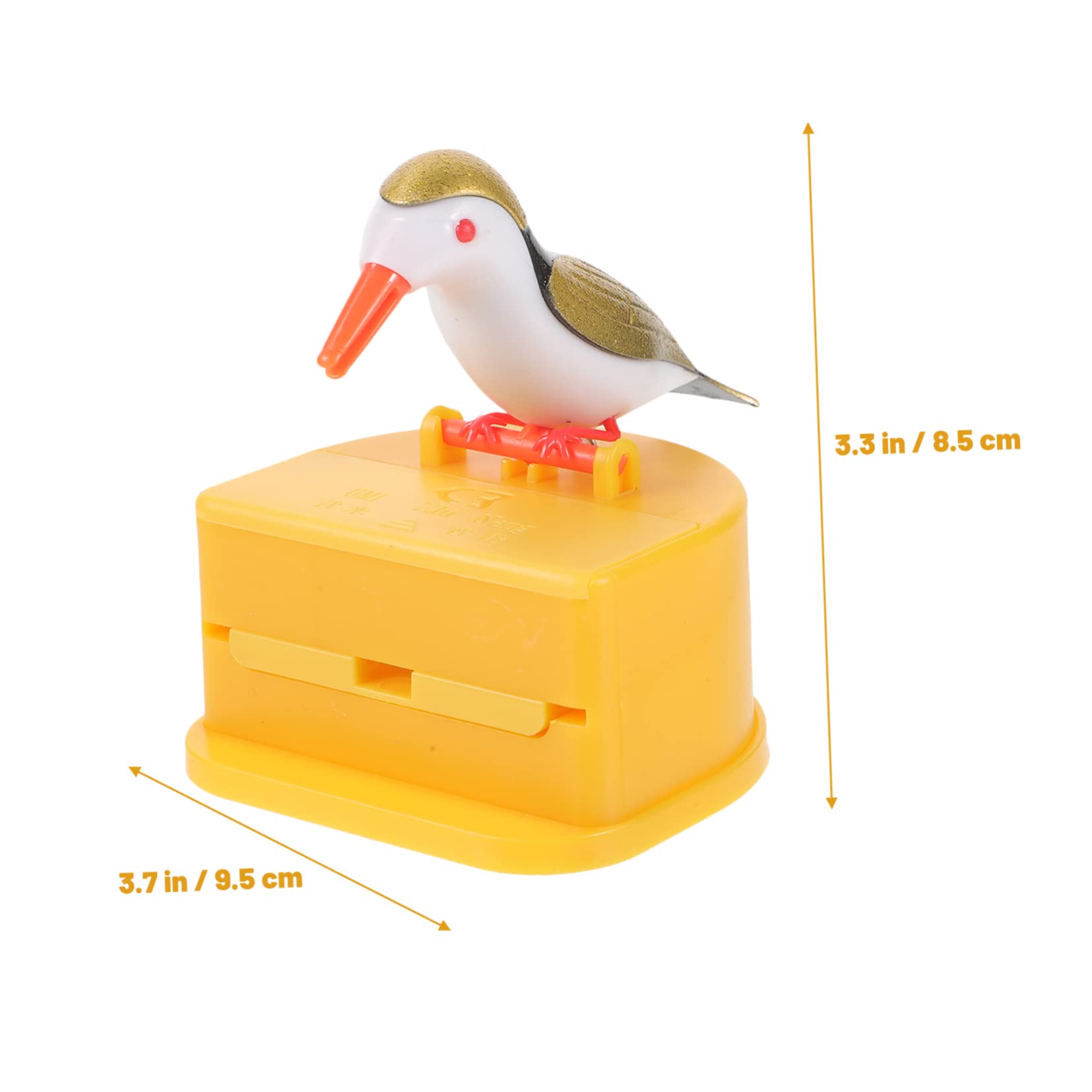 SOLUSTRE 1Set Press Type Cartoon Bird Toothpick Holder with Lid Decorative Household Toothpick Dispenser for Dining Office Cafe and Restaurant Use Easy to Use