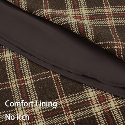 Belle Poque Women Plaid Skirt with Pockets Midi Length High Elastic Waisted A Line Vintage Work Skirts for Office Casual2