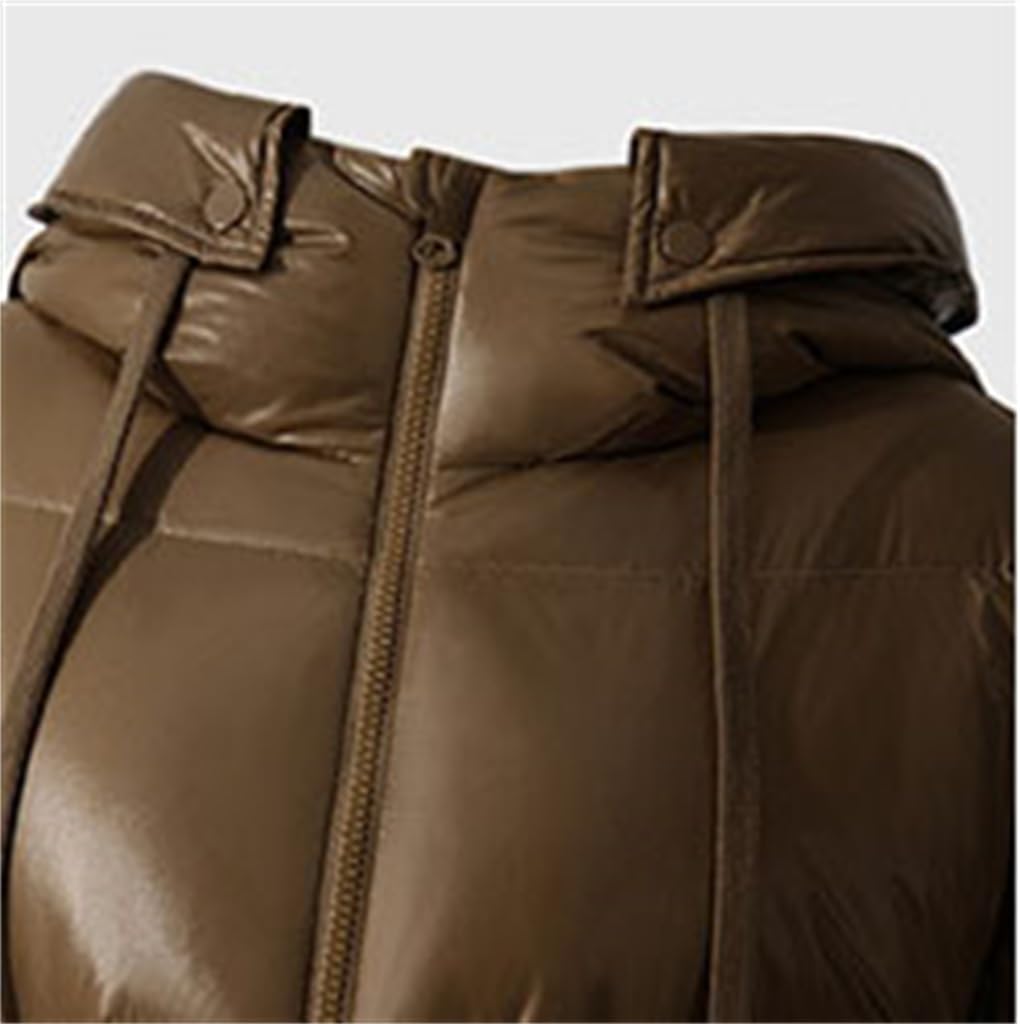 Winter Bread Clothes Hooded Hairless Collar Down Jacket Women's Short Thickened Models