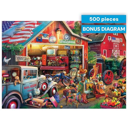 Image of Buffalo Games - Country Life - Antique Barn - 500 Piece Jigsaw Puzzle