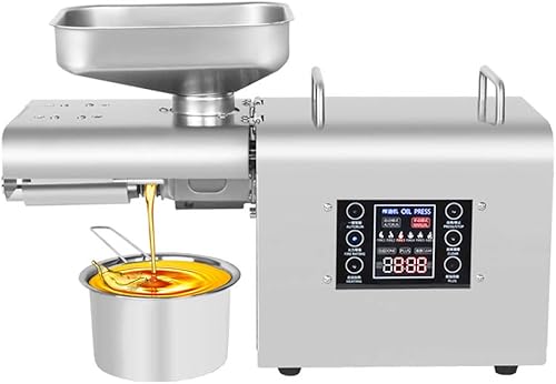 YUEWO Máquina automática de prensa de aceite, extractor de prensa de aceite, expulsor de aceite para lino, maní, cáñamo, semillas de perilla,