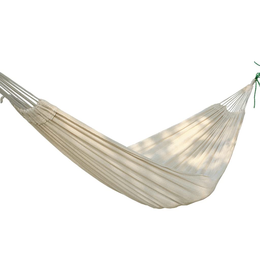 Hamac en maille de coton blanc XMING double, confort haut de gamme pour extérieur