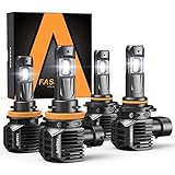 FASATO LED Headlight Kit - H11/H8/H9 & 9005/HB3 Combo, 36000LM 600% Brighter, 6500K Cool White, Low Beam High Beam, Plug and Play, Pack of 4 - Replacement Conversion Kit