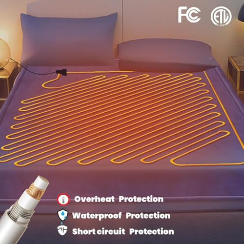 Image of Electric Blanket Pink Heated Throw - 50 inchx60 inch Super Soft Flannel Sherpa Heated Blanket with 6 Heating Levels, 1-9hrs Timer Auto Shut Off Fast Heating Over-Heated Protection