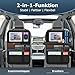 Oneyus Auto Organizer, 2 Stück Autositz Organizer Große Rückenlehnenschutz Auto Kinder Multifunktional Wasserdicht Rücksitz Organizer mit Klapptisch,Tablet Tasche und Viele Taschen-Schwarz
