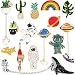 14 Pieces Cute Enamel Lapel Pin Set Cartoon Plant Cactus Space Spaceman Brooch Pins for Clothes Bags Jackets Backpacks for Women Girls Boys Brooch Pins Jewelry Set