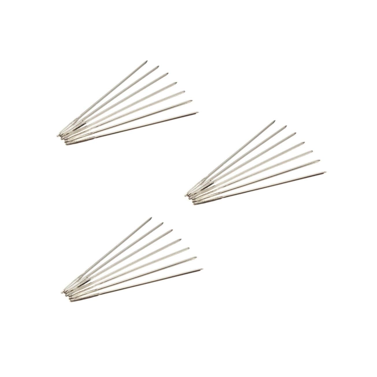 LALAFINA 11ct Embroidery Fabric Cross Stitch Needles 100pcs Tail Needles 3.6cm Length Sharp Tapered Tips