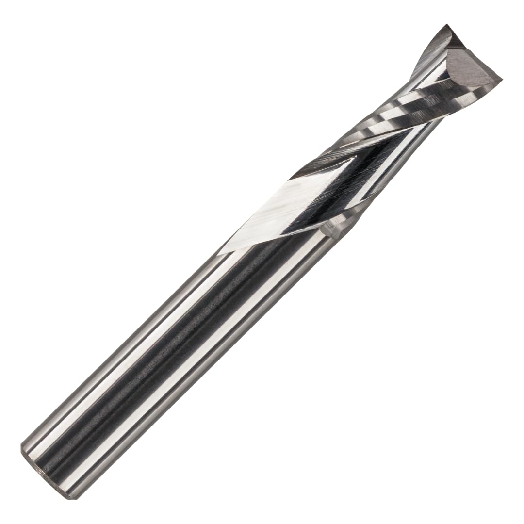 Rennie Tools - 4mm Shank Solid Carbide 2 Flute Up Cut Router Bit 4mm Cutting Diameter x 17mm Flute. CNC Router Cutter / Spiral Flute Cutter End Mill For Routing Soft Wood Hard Wood MDF PVC Plywood Etc — image 1
