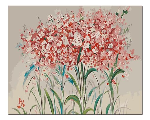 Peinture par numéros adultes kit de peinture à l'huile fleurs 40x50