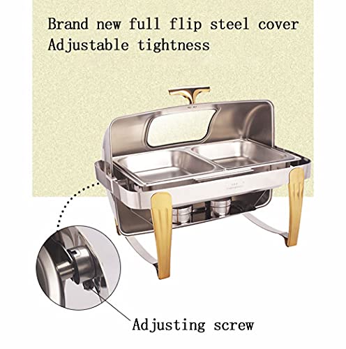 Chafer Aus Edelstahl, Rechteckige Chafing Dish Chafers Und Buffetwärmer Sets Mit Deckel, StrapazierfäHiges BuffetwäRmer… – Bild 5