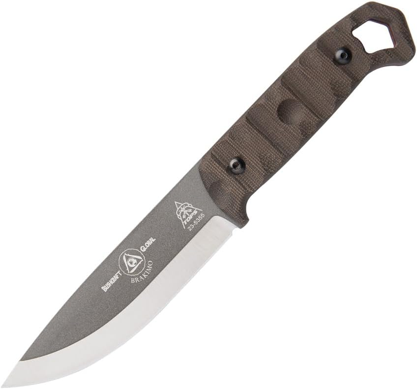 Tops Knives TPBRAK02R: Brakimo Tungsten Coated Fixed