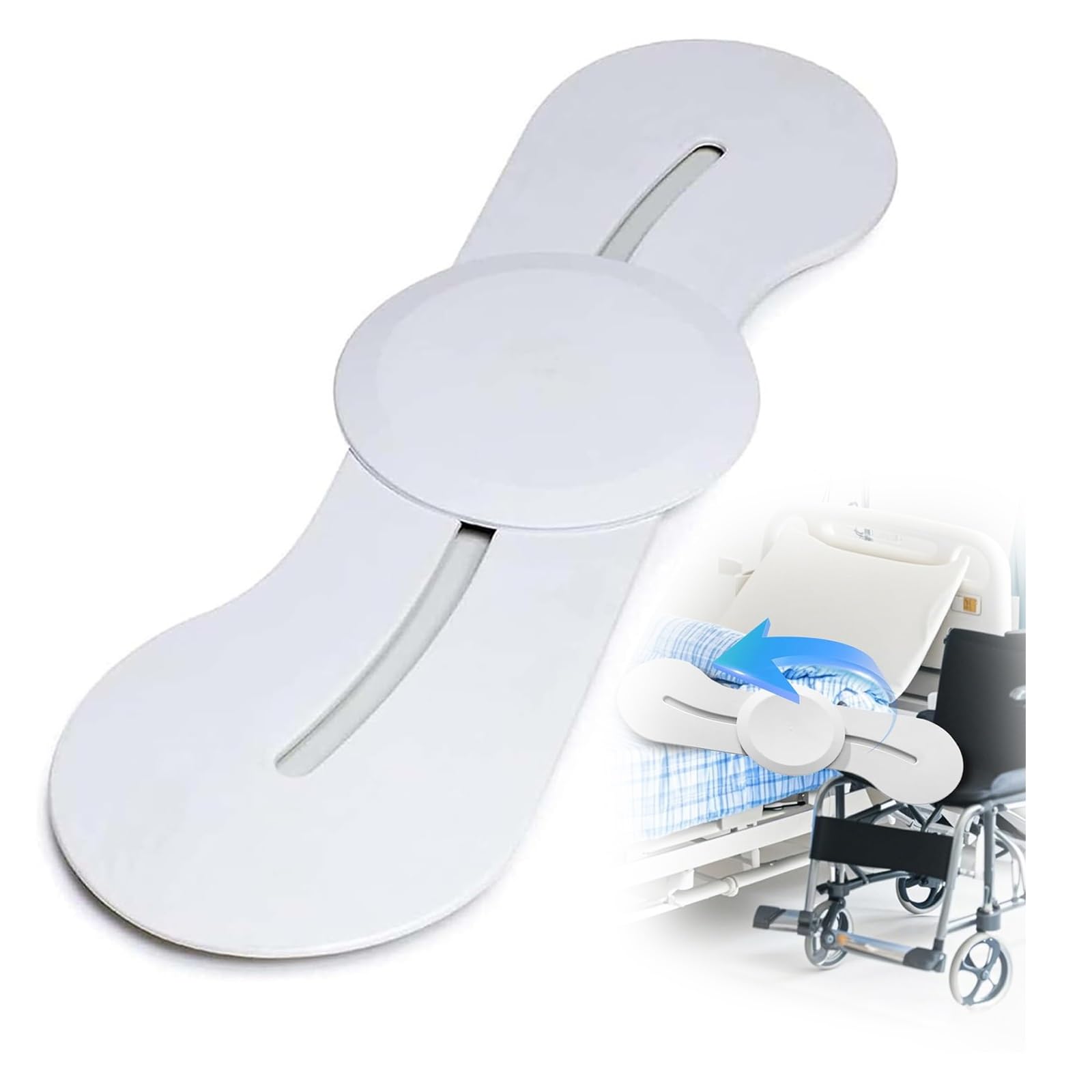 Tabla deslizante con tocadiscos para transferencia de silla de ruedas, textura antideslizante, soporta 440 libras, ideal para personas mayores y pacientes discapacitados