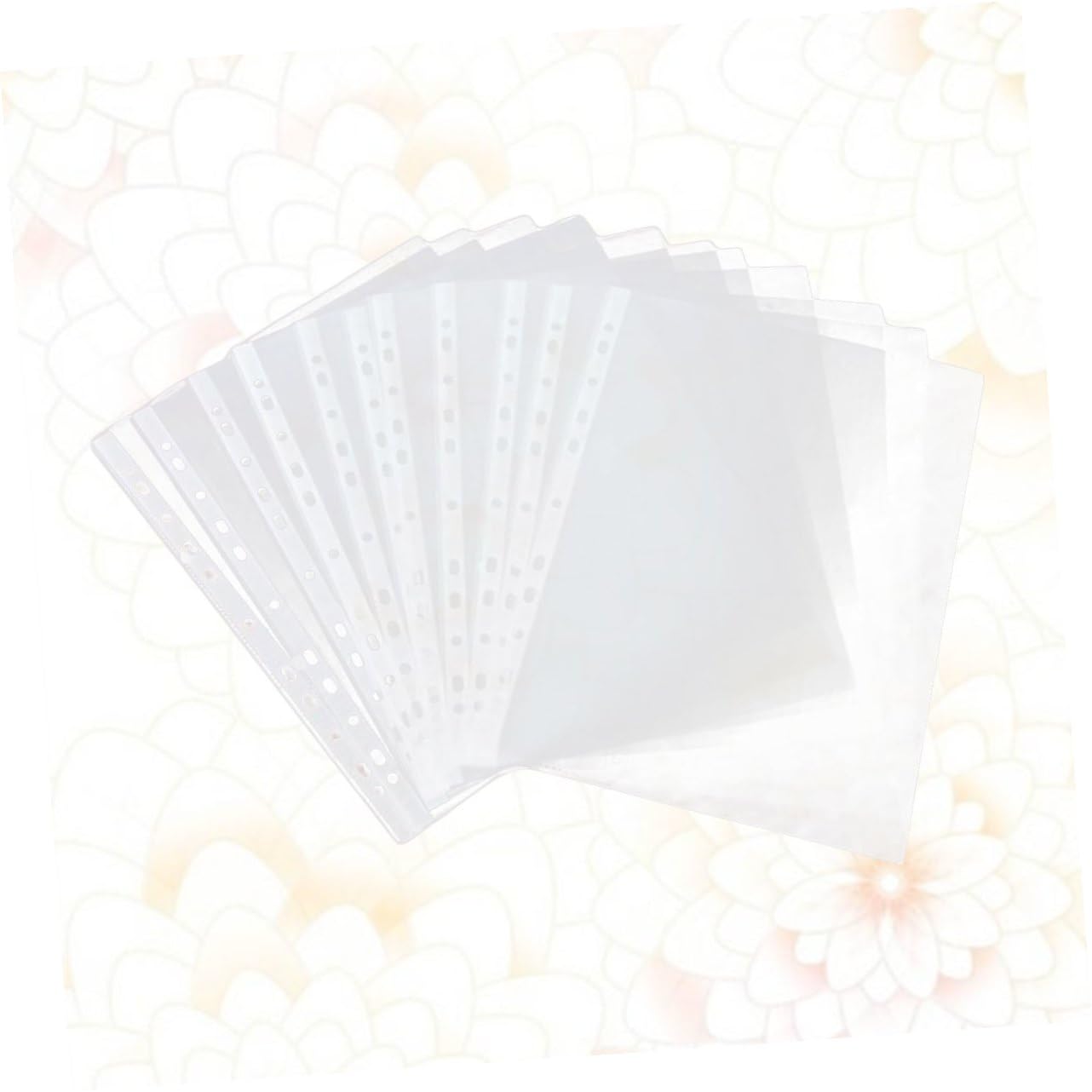 Buste Protettive per Fogli A4 11 Fori Pvc 100 Pezzi | Raccoglitori e Archiviazione, Formato Trasparente, Uso Scuola e Ufficio, Confezione da 100