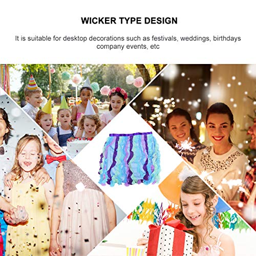 SOIMISS Kerst tafelrok golvende bureaurok feestaccessoires tafelversiering (blauw) - Image 4