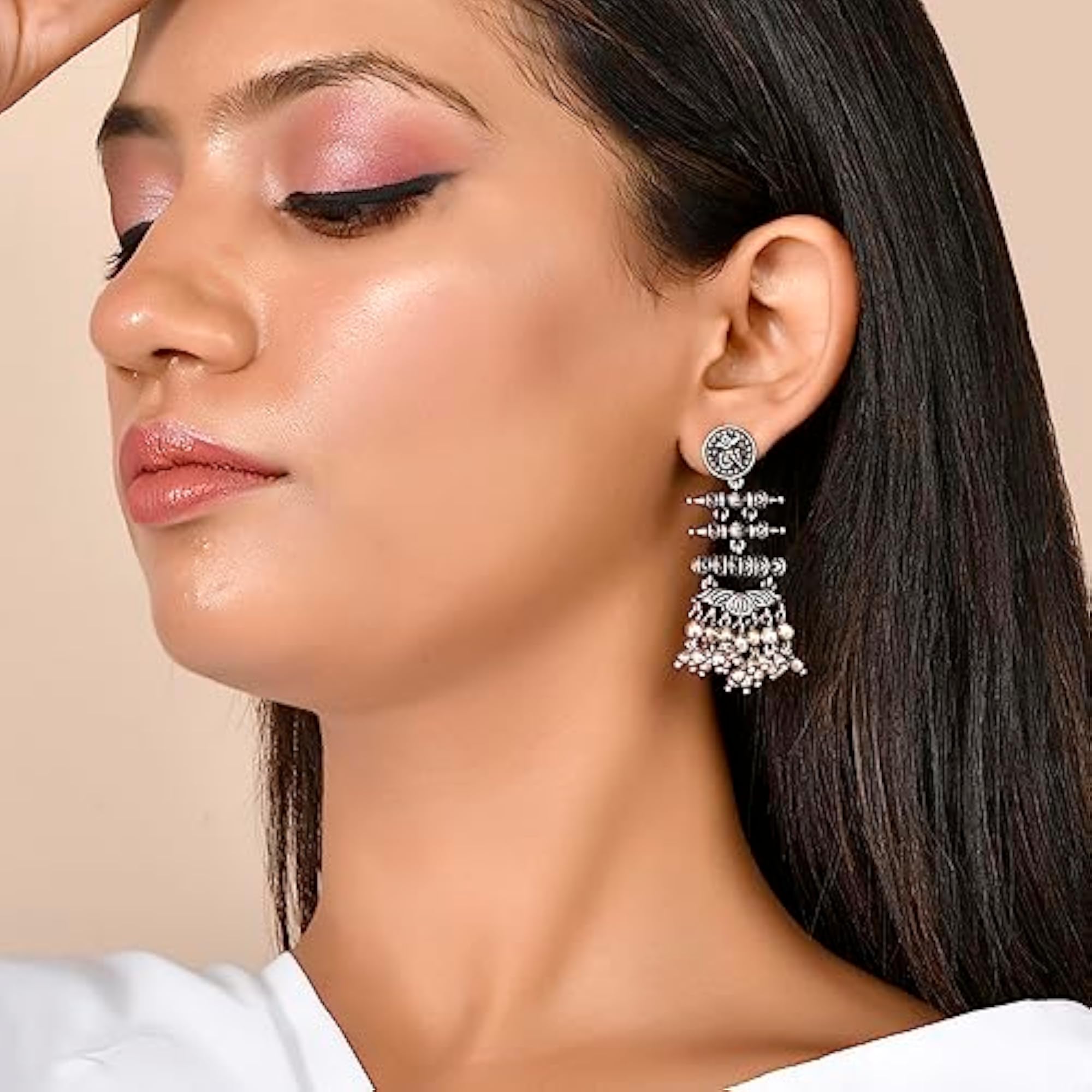 Bodhi Tashi Earrings, Spiritual Charm