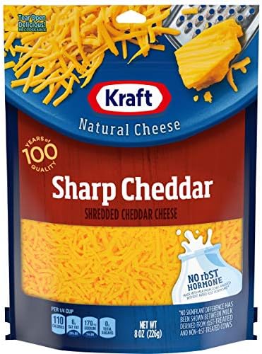 Kraft Sharp Cheddar Shredded Cheese (8 oz Bag)