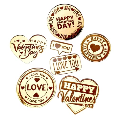 Decoración para cupcakes de San Valentín | Suministros románticos para fiestas de acrílico para fiestas y celebraciones, para tartas en forma de corazón para decorar, para bodas, hornear
