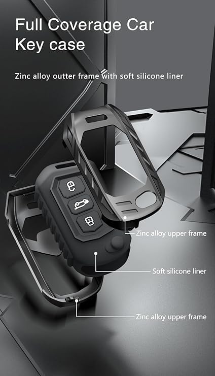 Image of Car Key Cover Compatible for Mahindra Scorpio N | 3Xo | Xuv 300 | Marazzo | Xuv 700 | Xuv 400 Ev | Bolero | Thar | Thar Roxx 3 Button Flip Key (Transformer Black)