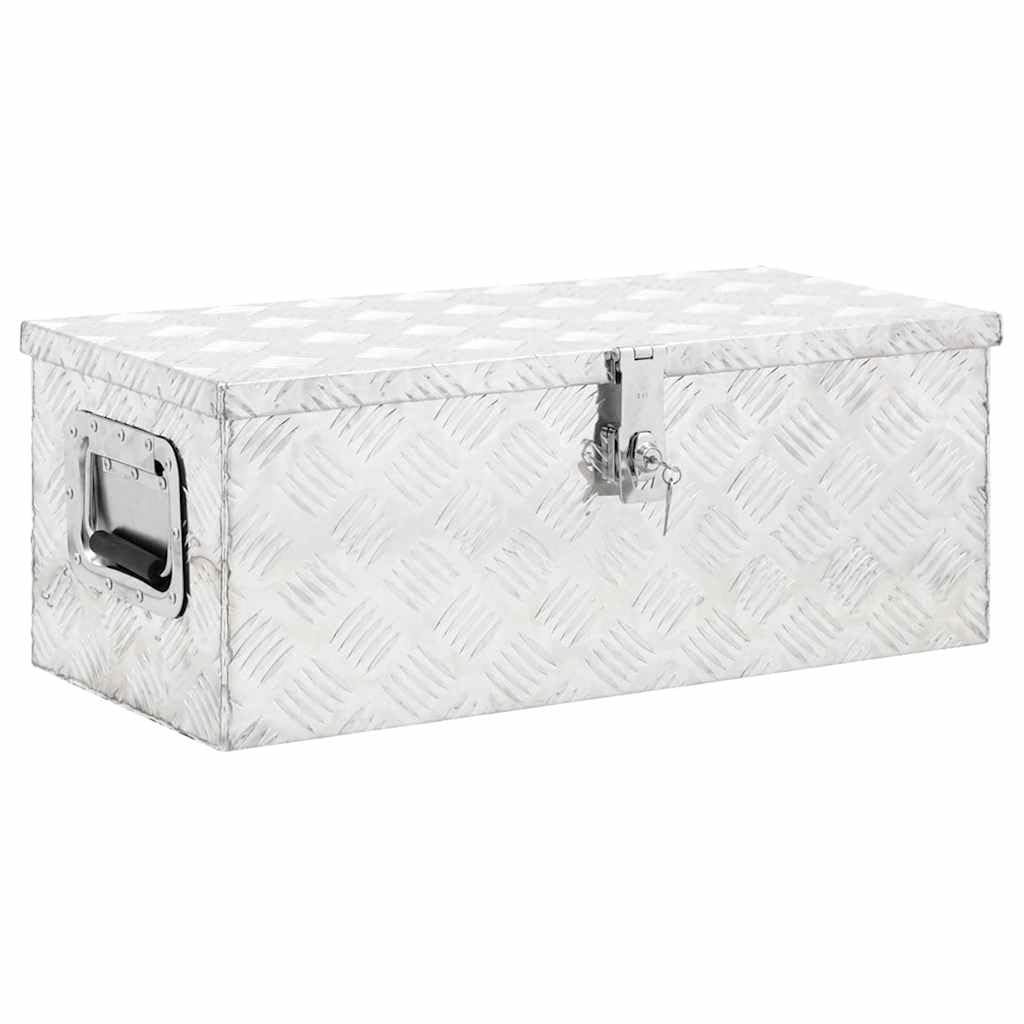 Genérico Caja de almacenaje de Aluminio Plateado 70x31x27 cm,Bricolaje,Accesorios de Bricolaje,Organización y Almacenamiento de Herramientas,Cajas de herramientas-152250