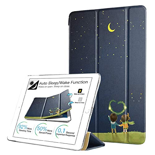 Image of DuraSafe Cases for iPad 10.2 9 Gen 2021 8 Gen 2020 iPad 7 Gen 2019 [iPad 9th 8th 7th ] A2602 A2270 A2197 Trifold Printed PC Lightweight Protective Clear Back Cover - Night Sky