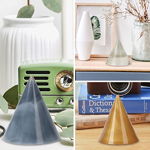 Gyhtoo Candle Molds Silicone 5 Pcs Cone Candle Molds For Candle Making Silicone Cone Pillar Resin Mold For Ring Holder Homemade Candle Making Supplies Wax Melt Molds Concrete Candle Beeswax Mould #TOP1