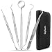 Dentist Tools By DigHealth - Set Of Dental Hygiene Kit- Included Anti Fog Mirror, Tartar Scraper, Dental Pick, Dental Scaler, Dental Forceps With Zipper Case - Dental Tools For Personal And Pet