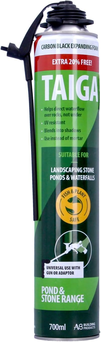 Taiga Landscape Carbon Black Expanding Foam PU, 700ml, 1 x 700ml
