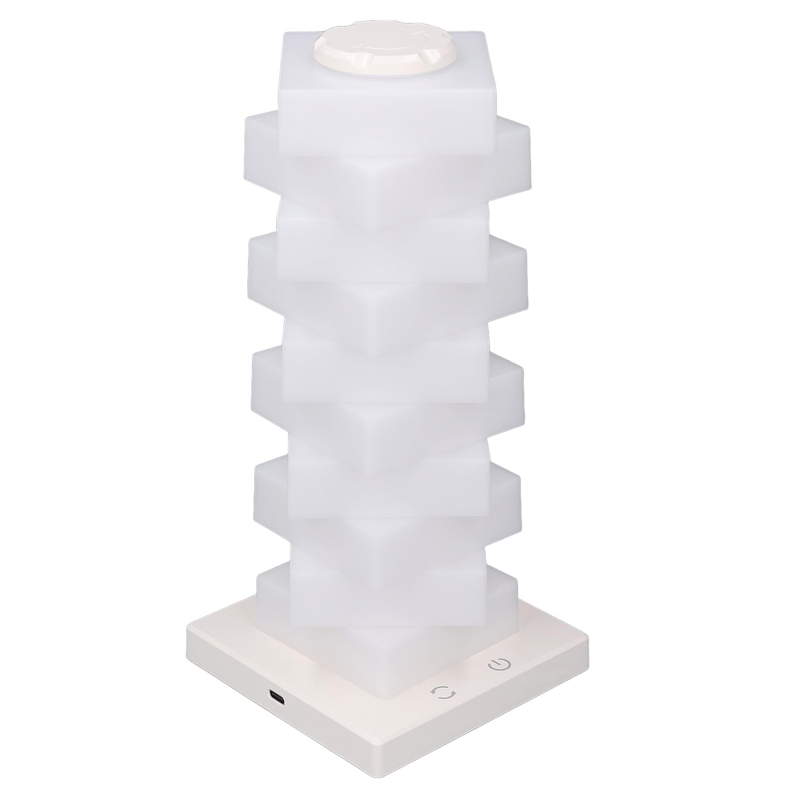 Yctze Stackable LED RGB Table Lamp with Touch Control, 0 DIY or Bedroom, and F Deco Lighting