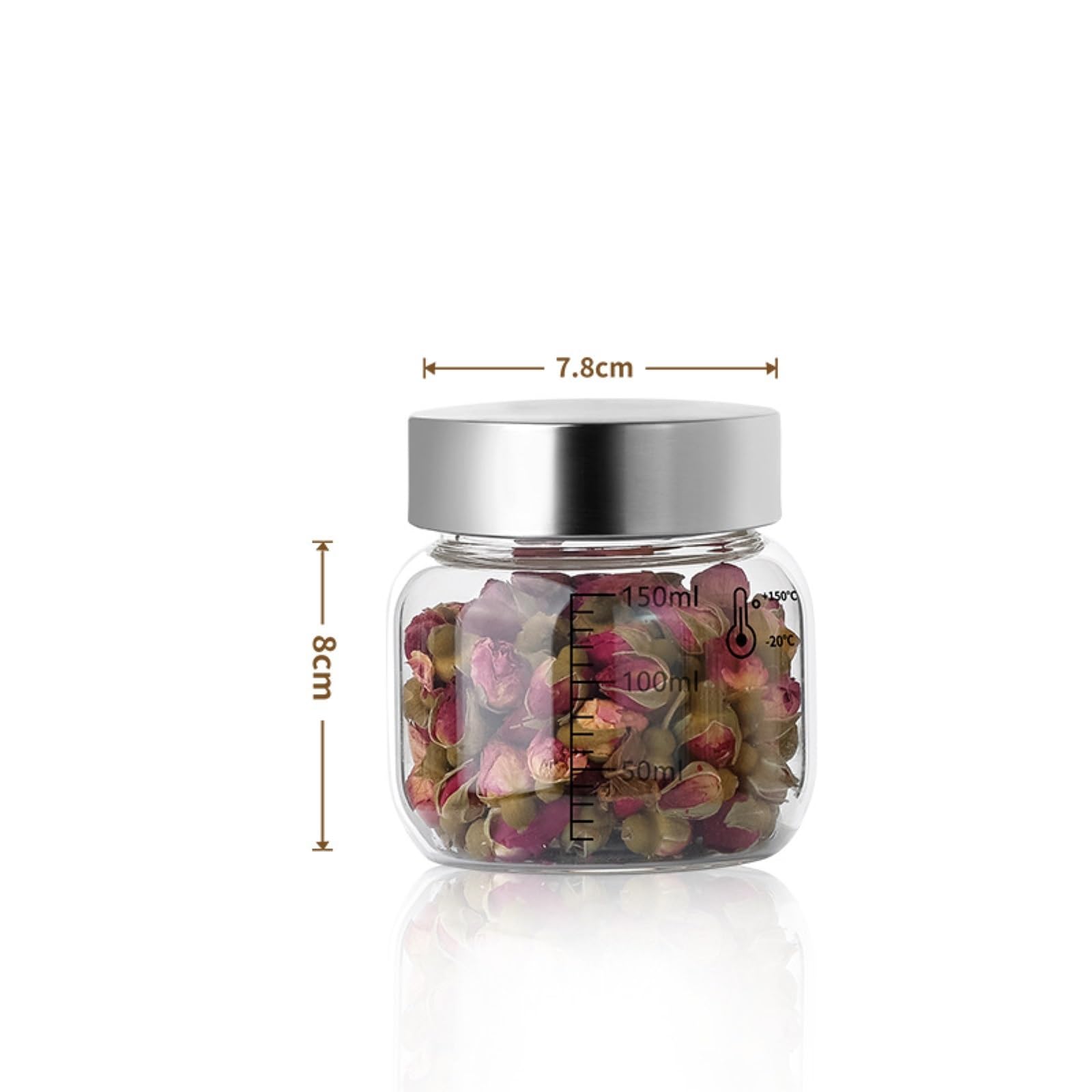 Contenitori Cucina, Glass Jars 5 Pezzi Di Contenitori In Vetro Con Coperchio Ermetico E Bilancia For La Conservazione Muesli Domestica