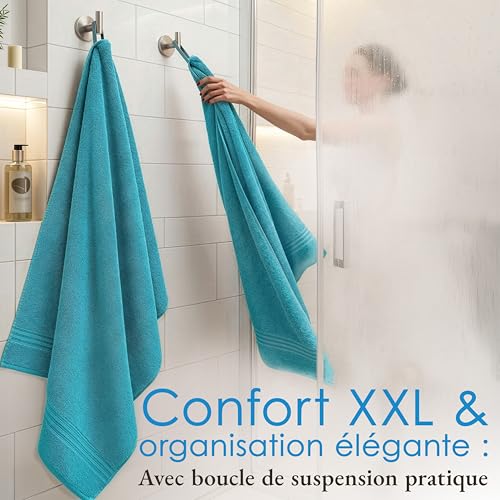 Serviette de sauna absorbante et douce au séchage rapide coton