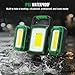 50W 5000LM Rechargeable Work Light, 3-in-1 Magnetic Work Light with Detachable 2 Floodlights, 9 Modes, Foldable&360° Rotatable IP65 Portable LED Worklight with Hooks for Jobsite Garage Car Repairing