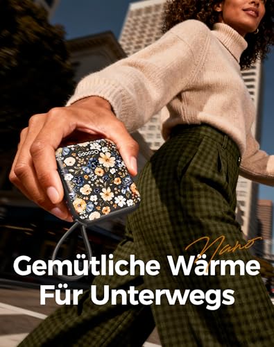 OCOOPA OCOOPA Handwärmer Elektrisch 2er Set, Wiederverwendbar 4000mAh USB Taschenwärmer, 3 Wärmestufen, Maximal 52°C, Weihnachten Geschenke für Frauen, Ideal für Winter Ski, Reisen und Outdoor, UT5 Nano - Designansicht 6 | TV | Video | Foto