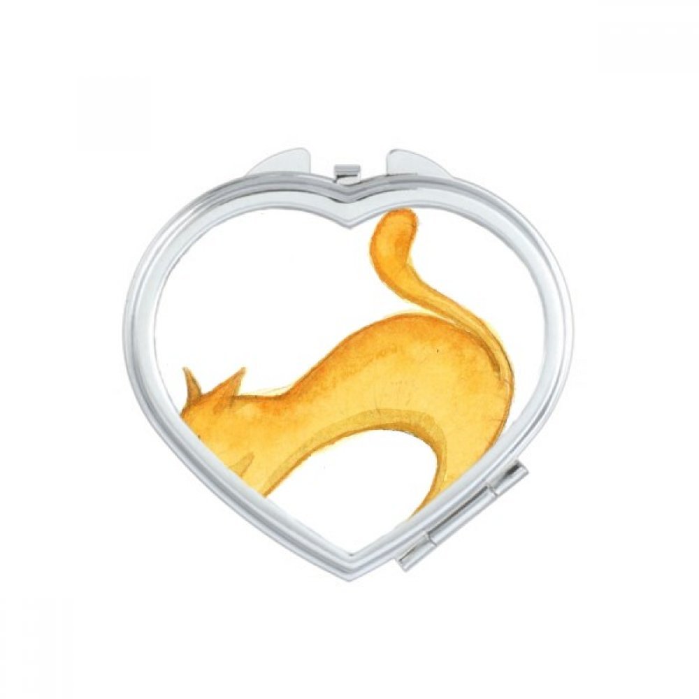 Miroir de poche chat aquarelle portable et compact pliable pour retouches