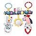 Fehn 055337 - Giocattolo educativo in tessuto trapezio con ciondoli per animali, multicolore