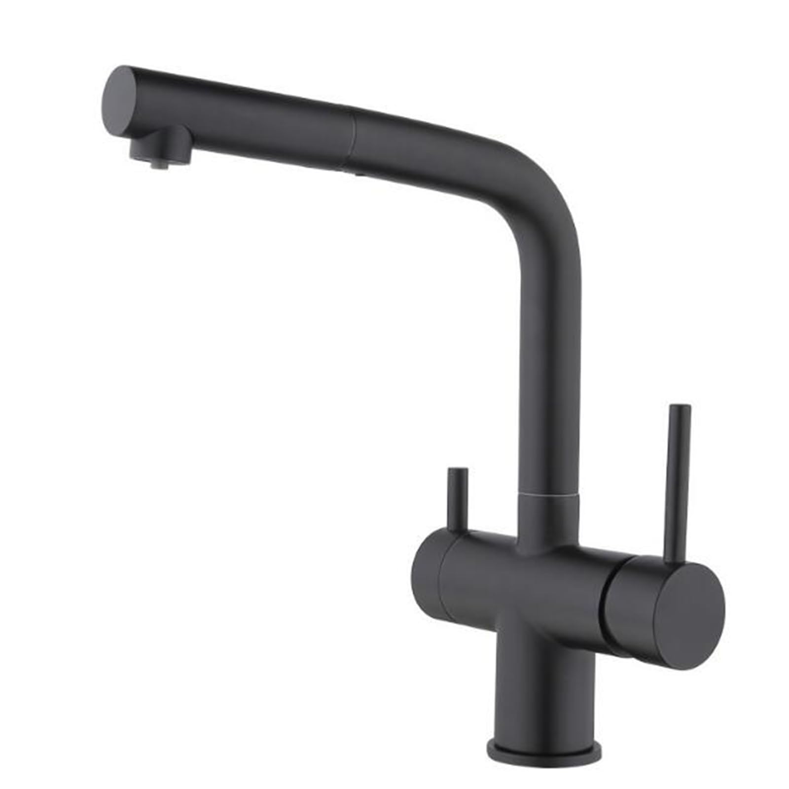 Robinet de cuisine à 3 voies gris anti-calcaire pour eau filtrée