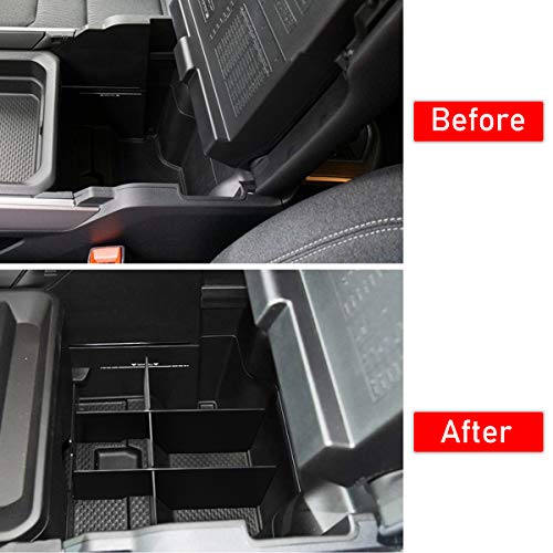 Jaronx Lower Center Console Organizer For 2019-2023 Dodge Ram 1500 And 2019-2023 Ram 2500/3500,Front Lower Center Divider+ Rear Lower Center Divider (Not For Classic, Longhorn, Limited, Trx) #TOP4