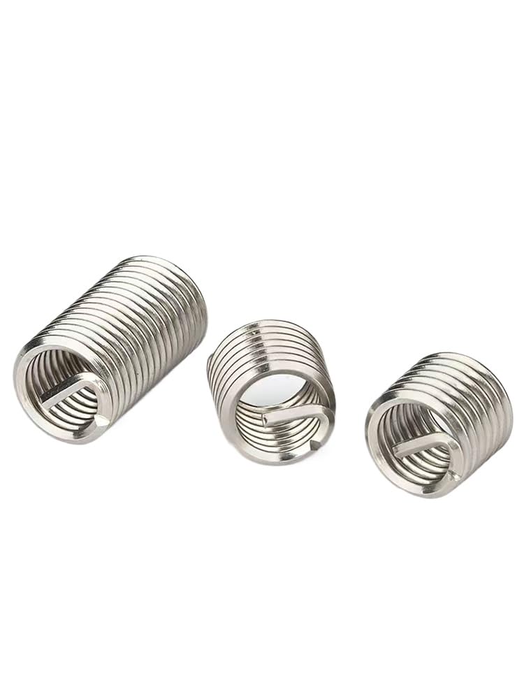Titanium Wire Thread Inserts Helical Coil Repair Kit Assortment M4 M5 M6 M8, Metric Thread Repair Inserts for Automotive Machinery Furniture Fastener Repair (10,M8 x 1.25 x 1.5D)