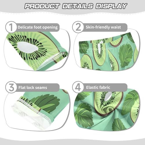 Bolaz Toddler Girls Leggings Printed Yoga Pants Leggings Mint Kiwifruit for Kids3