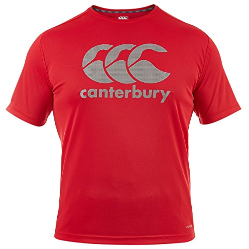 Canterbury Vapodri Large Logo Training Camiseta, Hombre, Rojo, S