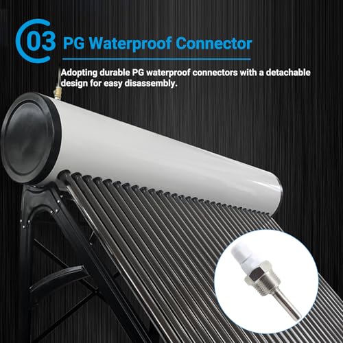 ZWWOGE 1 Stück Tauchhülse 1/2 V2A Edelstahl, Temperaturfühler Edelstahl Tauchhülse 8x50mm für Temperatursensor in Heizungsanlagen und Solaranlagen