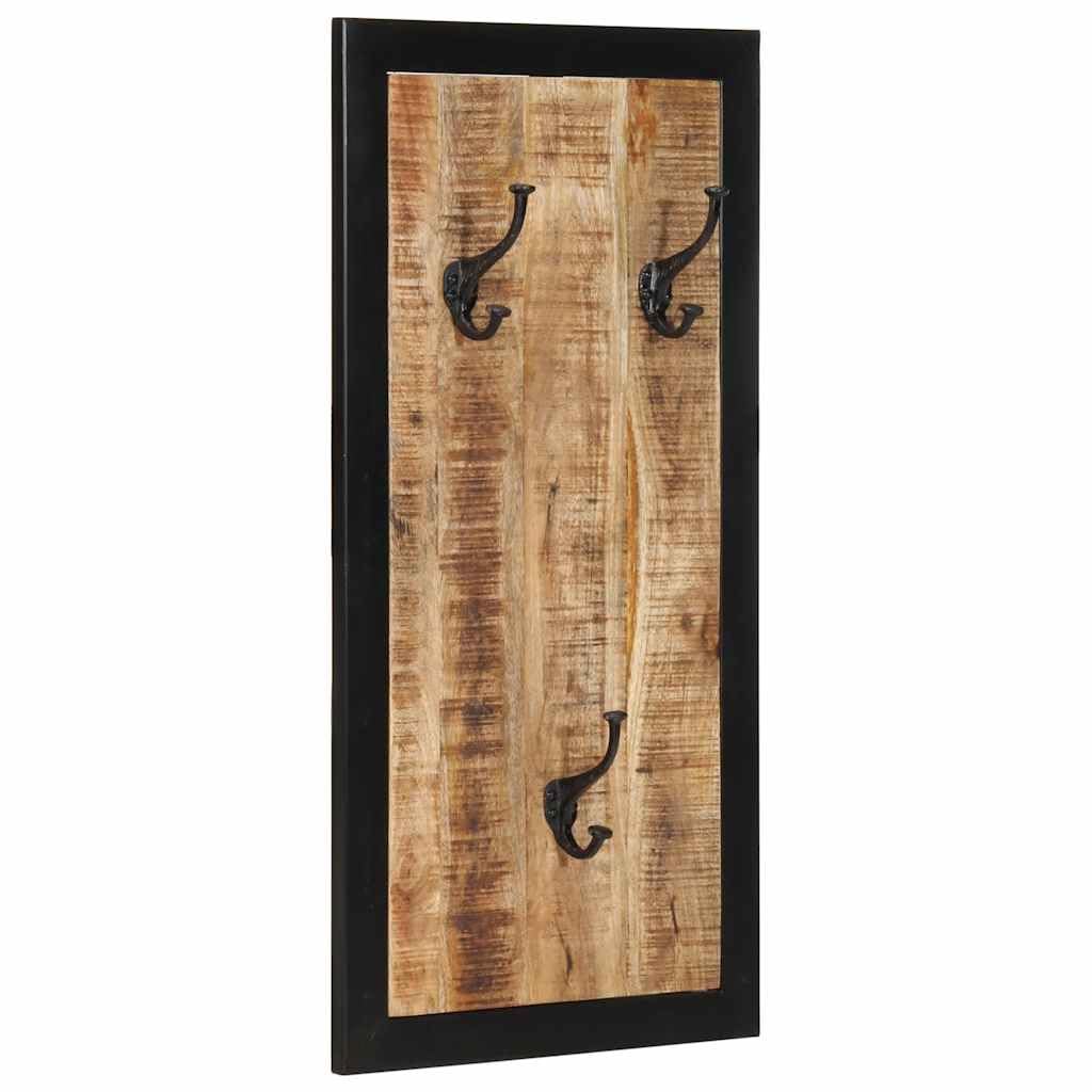 Porte-manteau mural pour optimiser votre entrée en bois de manguier