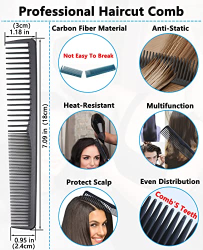 Professional Hair Cutting Scissors Thinning Shears Kit Set, 9 Pcs Black Sharp Hairdressing Scissors Kit With Barber Cape/Comb/Clips, For Women/Men/Kids/Home/Salon Haircut Scissors Kit #TOP4