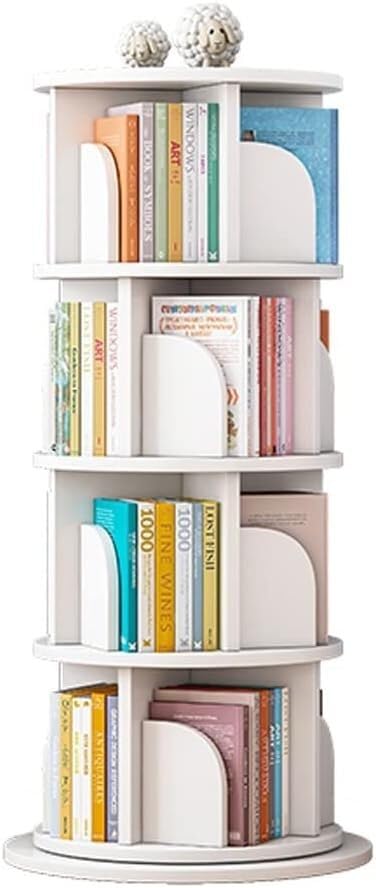 Étagère à livres 4 niveaux tour de rangement meuble gain de place