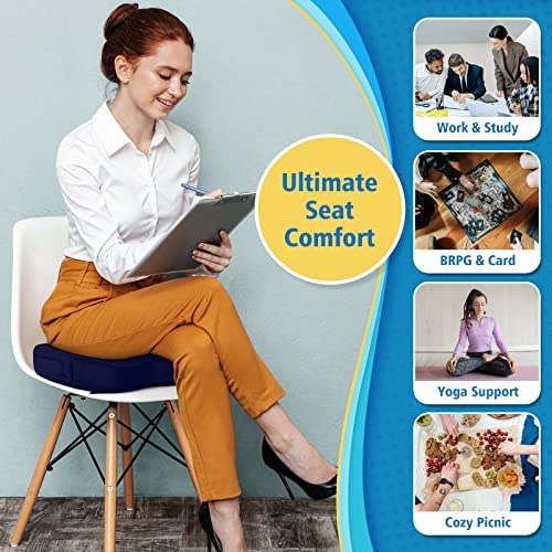 Image of CloudBliss Gel Seat Cushion - Cooling Gel Enhanced, Memory Foam, Ergonomic Seat Cushion for Long Sitting for Office, Game, Car, Airplane (Large, Blue)