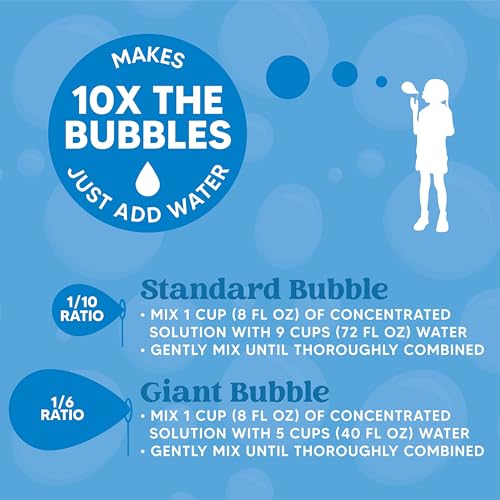 Image of JOYIN 32 OZ Concentrated Bubble Solution for Bubble Machines (Up to 2.5 Gallons), Concentrated Solution Refills for Machine, Wands, Blower, Easter, Kids, Parties