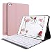 Keyboard Case Compatible with iPad Mini 5/4/3/2/1, SENGBIRCH iPad Mini Case with Keyboard Removable Wireless Connect, Soft Rubber PU Case (Rose Gold,Mini)